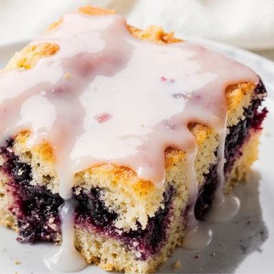 Lemon Blueberry Cornbread with Crystallized Honey