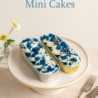 Blue Velvet Mini Loaf Cakes