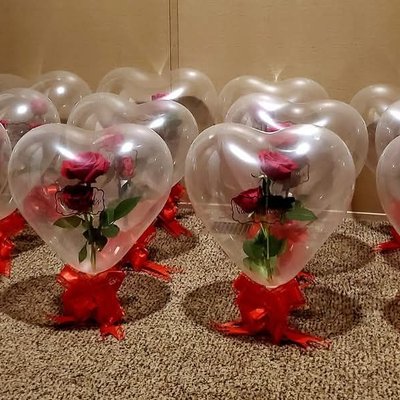 Stuffed Rose Heart Balloon