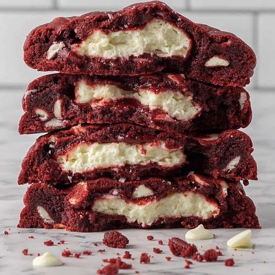 Giant Red Velvet Cheesecake Cookies (8)