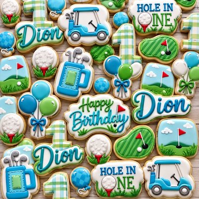 Hole And One Golf  Set Sugar Cookie