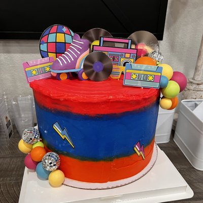 Decade Theme Cake 