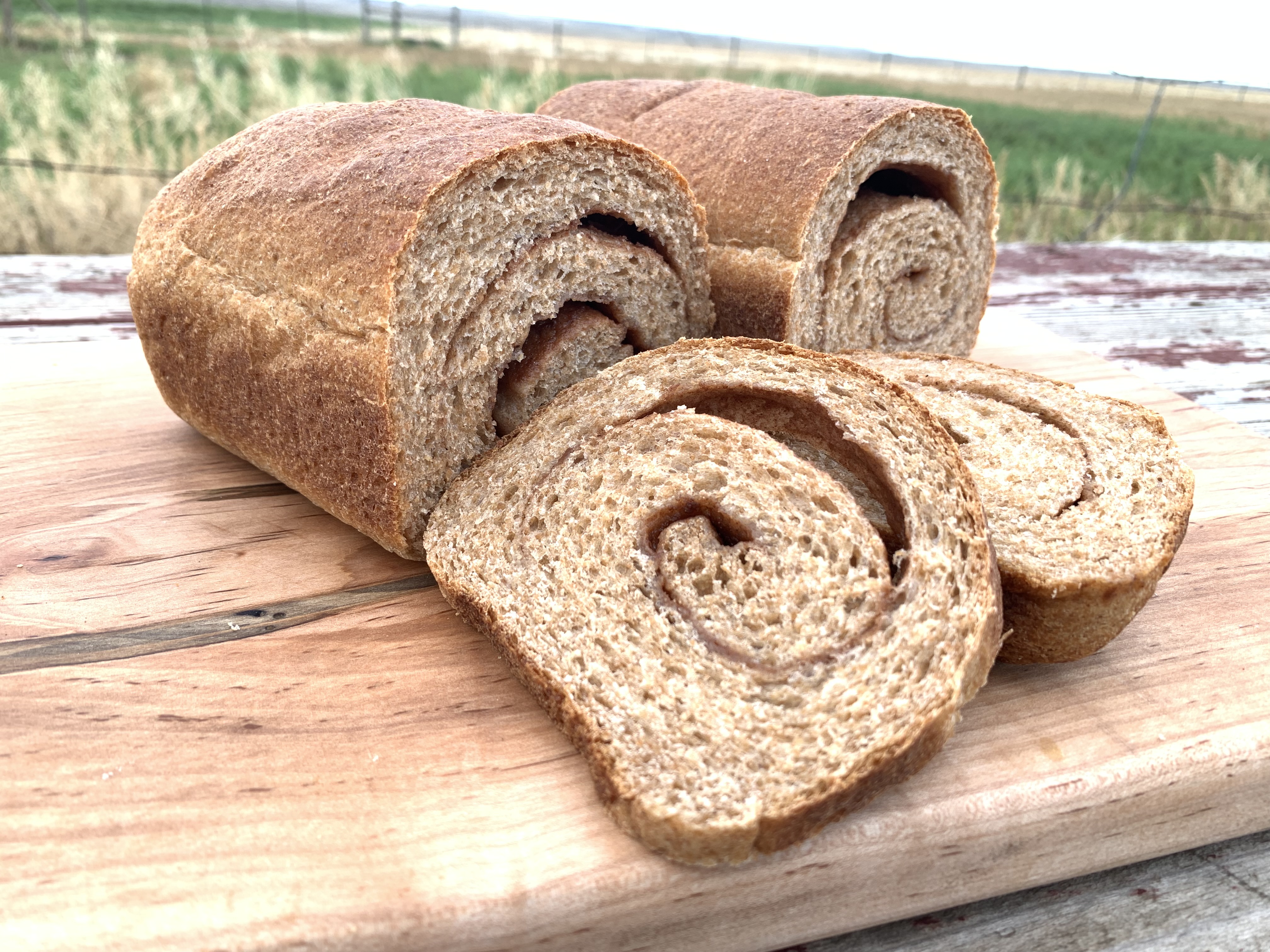 Pumpkin Spice Swirl Whole Wheat Bread