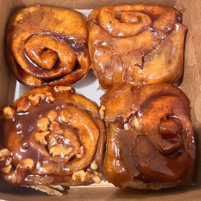 Sticky Buns-  4 Pack (with or without nuts, please list in order notes)