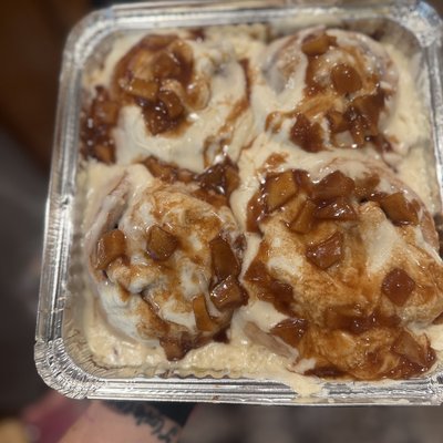Apple Cobbler Cinnamon Rolls 8x8 Pan