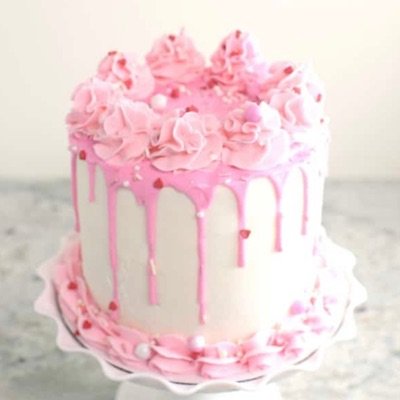 Cake & Icing & Colors Your Choice With Sprinkles With Drip 8 Inch (serves 8-12)