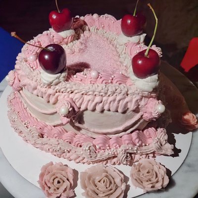 Custom Heart Cake 