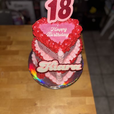 Two Tiered Heart Cake