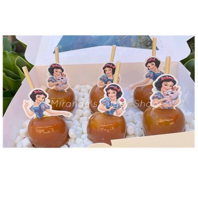 6 caramel apples