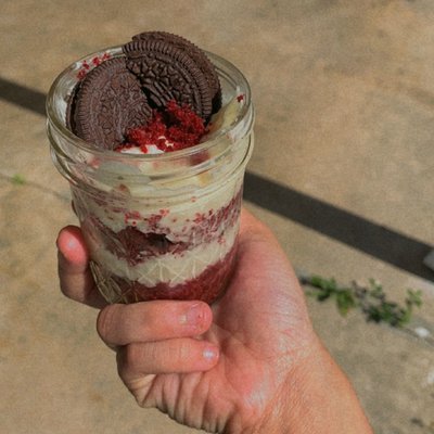 Red Velvet  Cake Jar