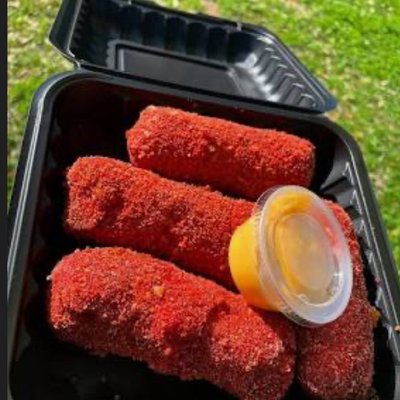 Hot Cheeto Mozzarella Sticks