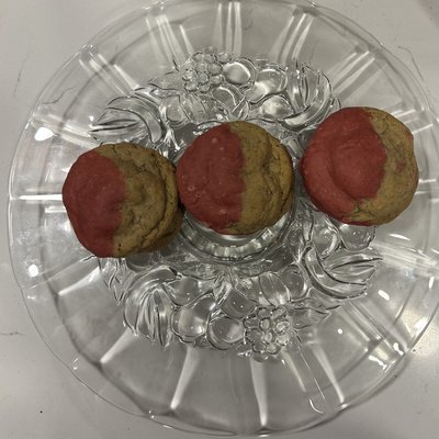 Strawberry Iced Oatmeal Cookies