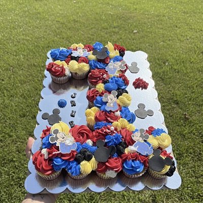 Number Cupcake Cake (single number)