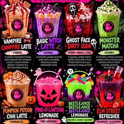 ✨🦆💖Halloween Limited Time Sips💖🦆✨