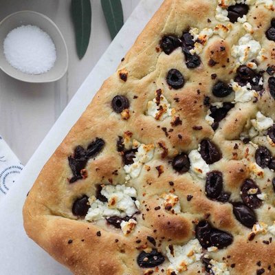 Olive, Sun-dried Tomato & Feta Focaccia 