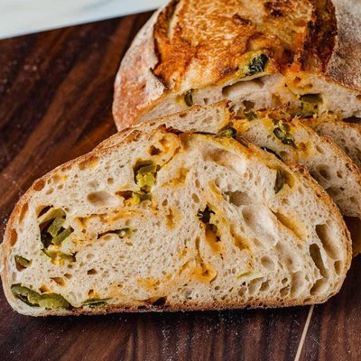 Jalapeño Cheddar Sourdough Boule