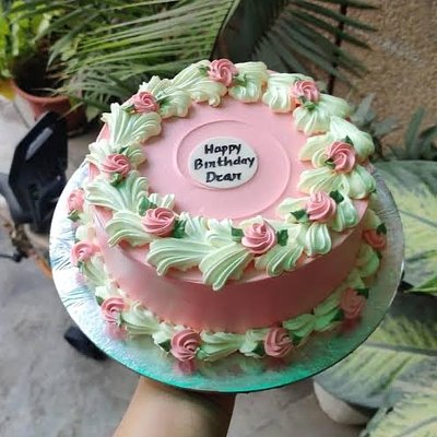 10” Decorated Plain Cake (no Filling)