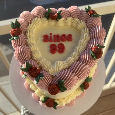 6 inch heart cake 