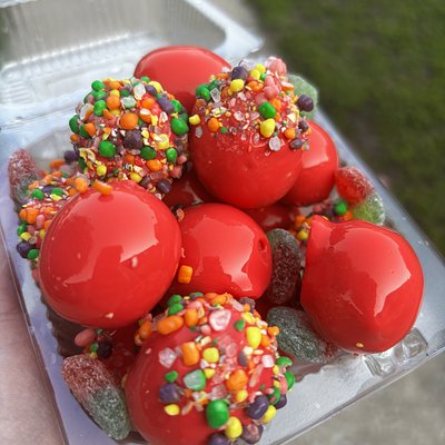 Strawberry Candied Grapes 