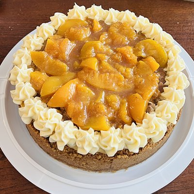 The B.E.Z.T. Peach Cobbler Cheesecake - 9" Round