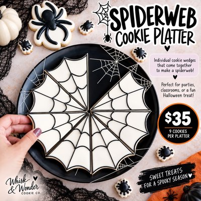 Spiderweb Cookie Platter