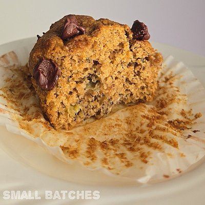 Better-For-You Banana Chip Muffins (½ Dozen)