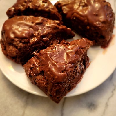 Triple Chocolate Sourdough Scones 