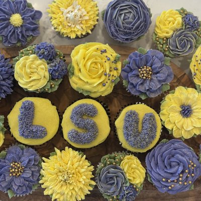 LSU theme Cupcakes