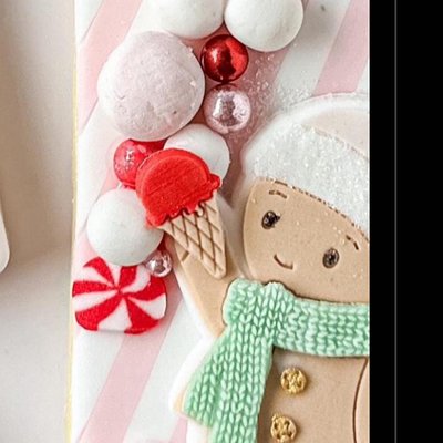 Candy-Land Themed Arch Gingerbread Man Cookie