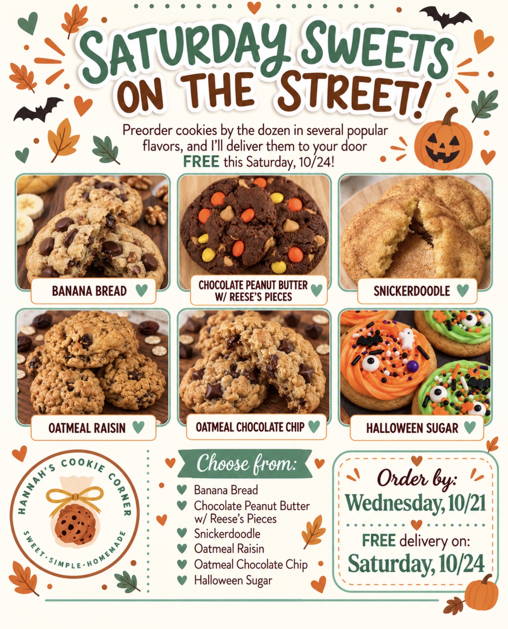 Sweets On The Street Cookie Boxes (Delivery: 10/24)