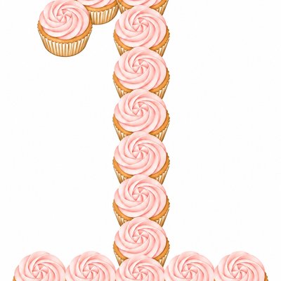 Mini Single Letter/Number Cakes ( 24)