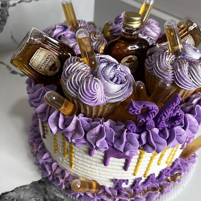 Crown Royal Drip Cake