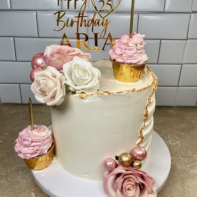8” Custom Cake – Three Layer (Serves 18–24)