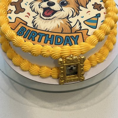 8” Single Layer Round Cake -serves 12-14