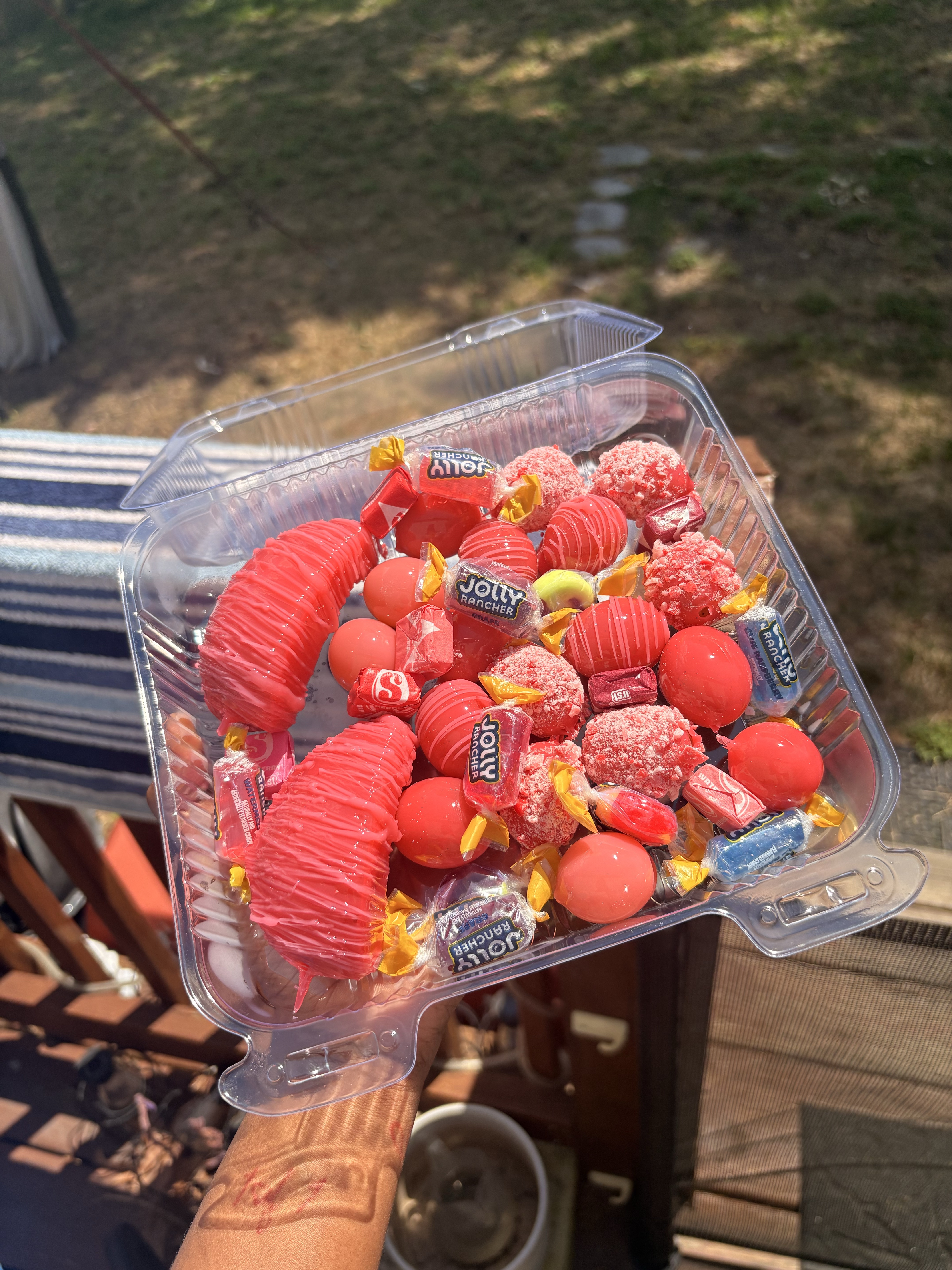 Large Pan Of Candy Graped
