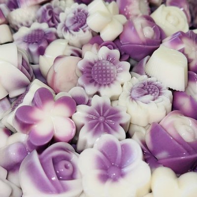 Purple Coconut Jelly Flowers