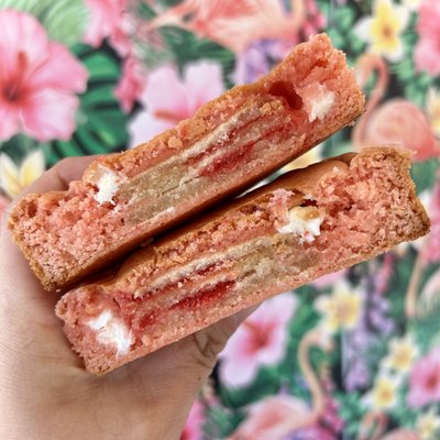 Strawberry Shortcake Stuffed Cookie