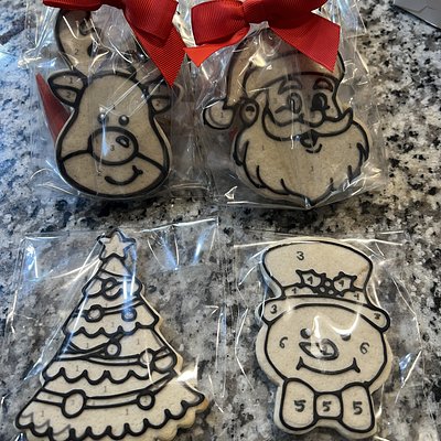 Christmas Decorate by number Cookie 6 Packs 