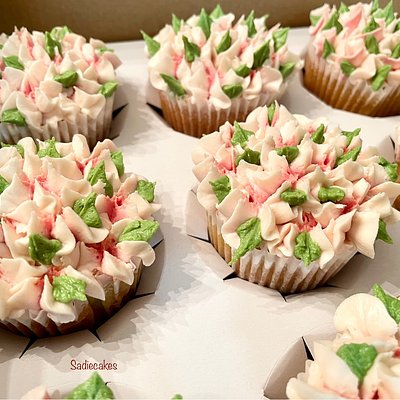 Blush Hydrangeas Cupcakes 