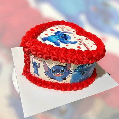 8 Inch Heart Cake w/edible Image