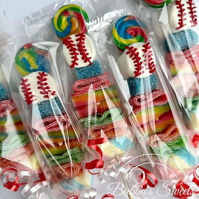 Baseball Candy Kabobs