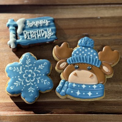 Winter Birthday Set Of 3(Moose)