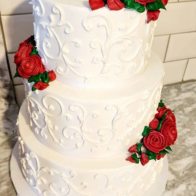 3 Tier Serves 60. 6in + 8in + 10in