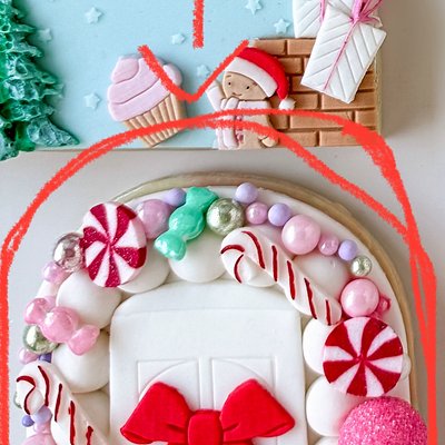 Extra Wide Arch Candy Land Christmas Door Cookie
