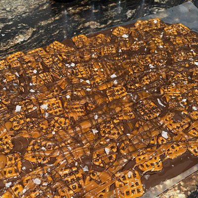 Salted Caramel Pretzel Bark