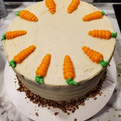8in Double Layer Carrot Cake With Or Without Nuts