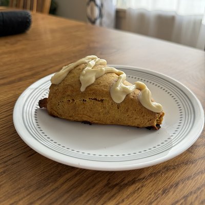 White Chocolate Pumpkin Sourdough Scone
