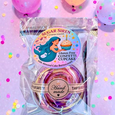 Gluten Free Confetti Gourmet Cupcake w/ Cake Batter Or Almond Cake Buttercream 