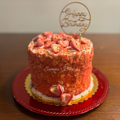 Strawberry Crunch Cake