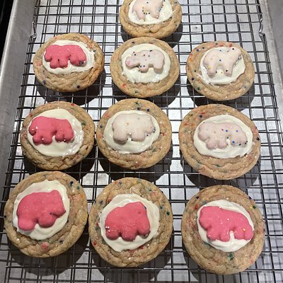 Funfetti Animal Frosted Sugar Cookies 
